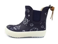 Bisgaard gummistøvle kort blå med astronaut print